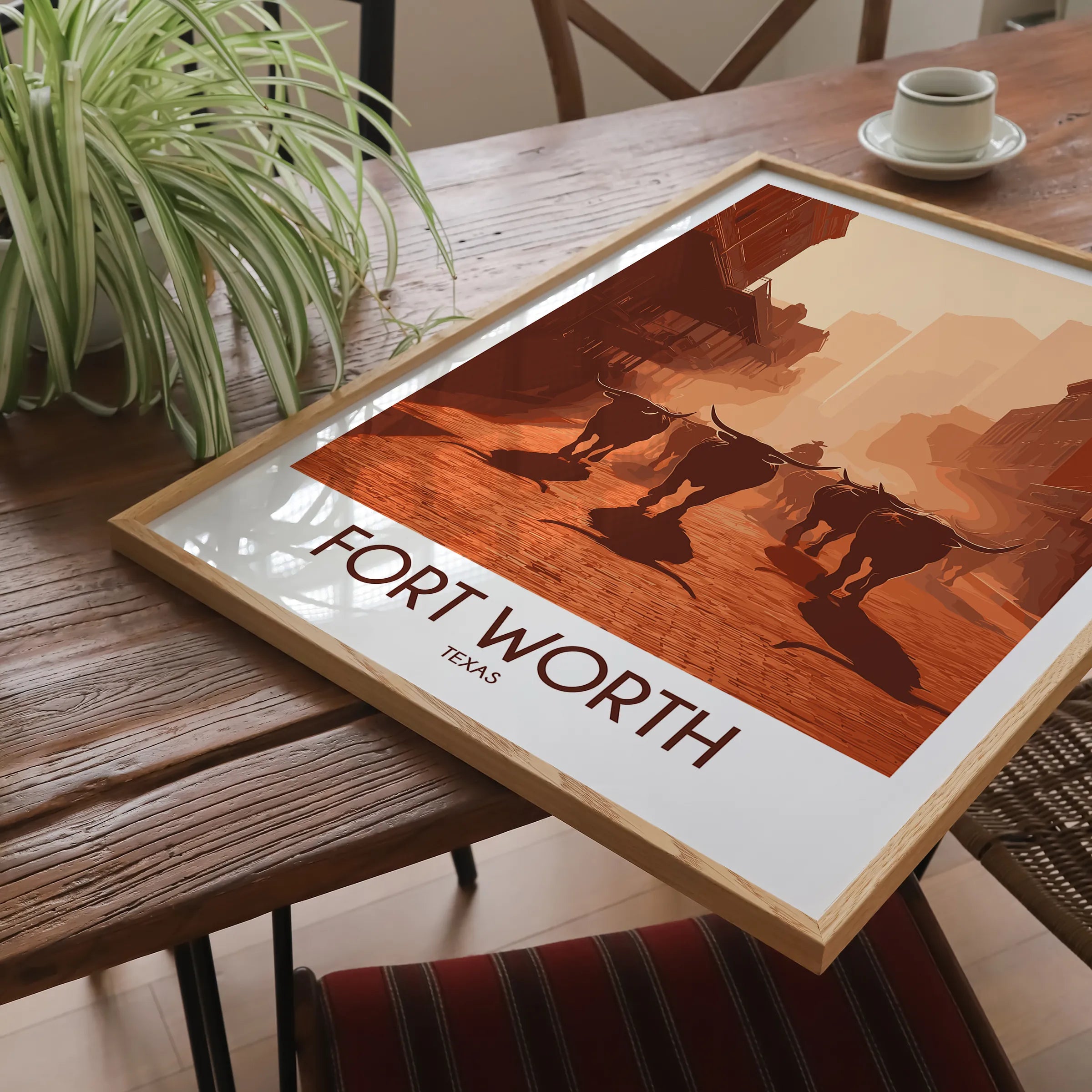 Fort Worth Vintage Style Print