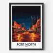 Fort Worth Vintage Style Print