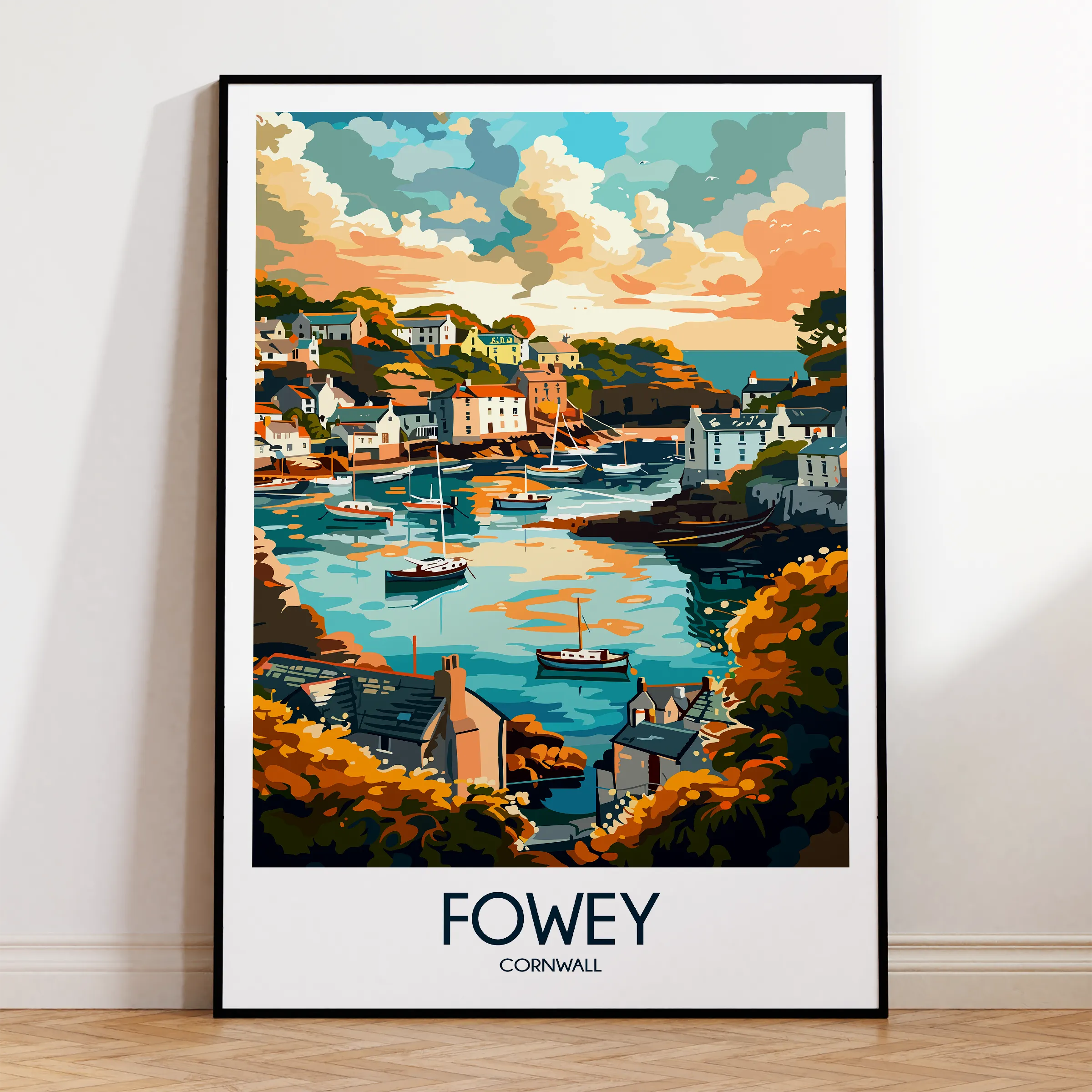 Fowey Destination Art Gift