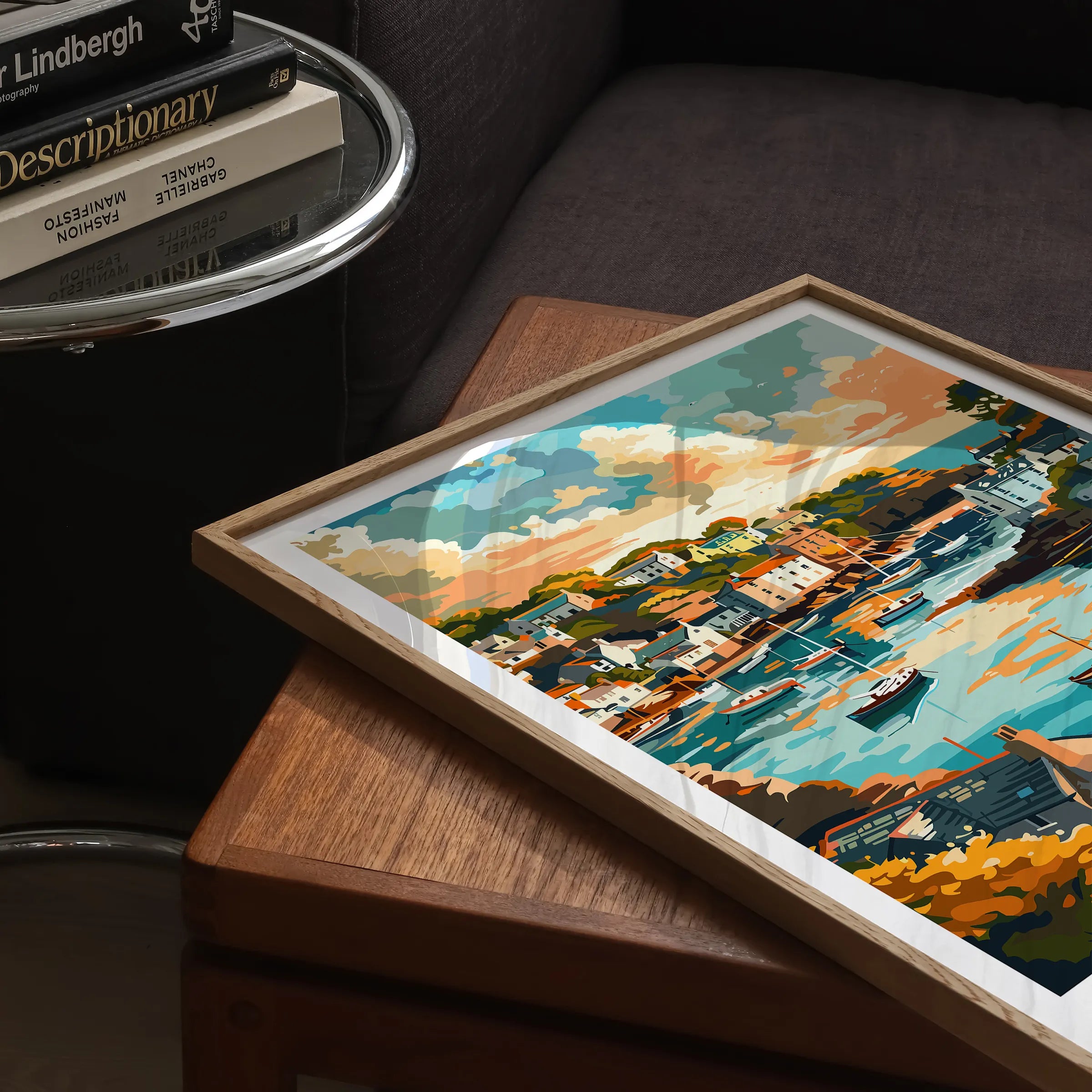 Fowey Retro Travel Illustration