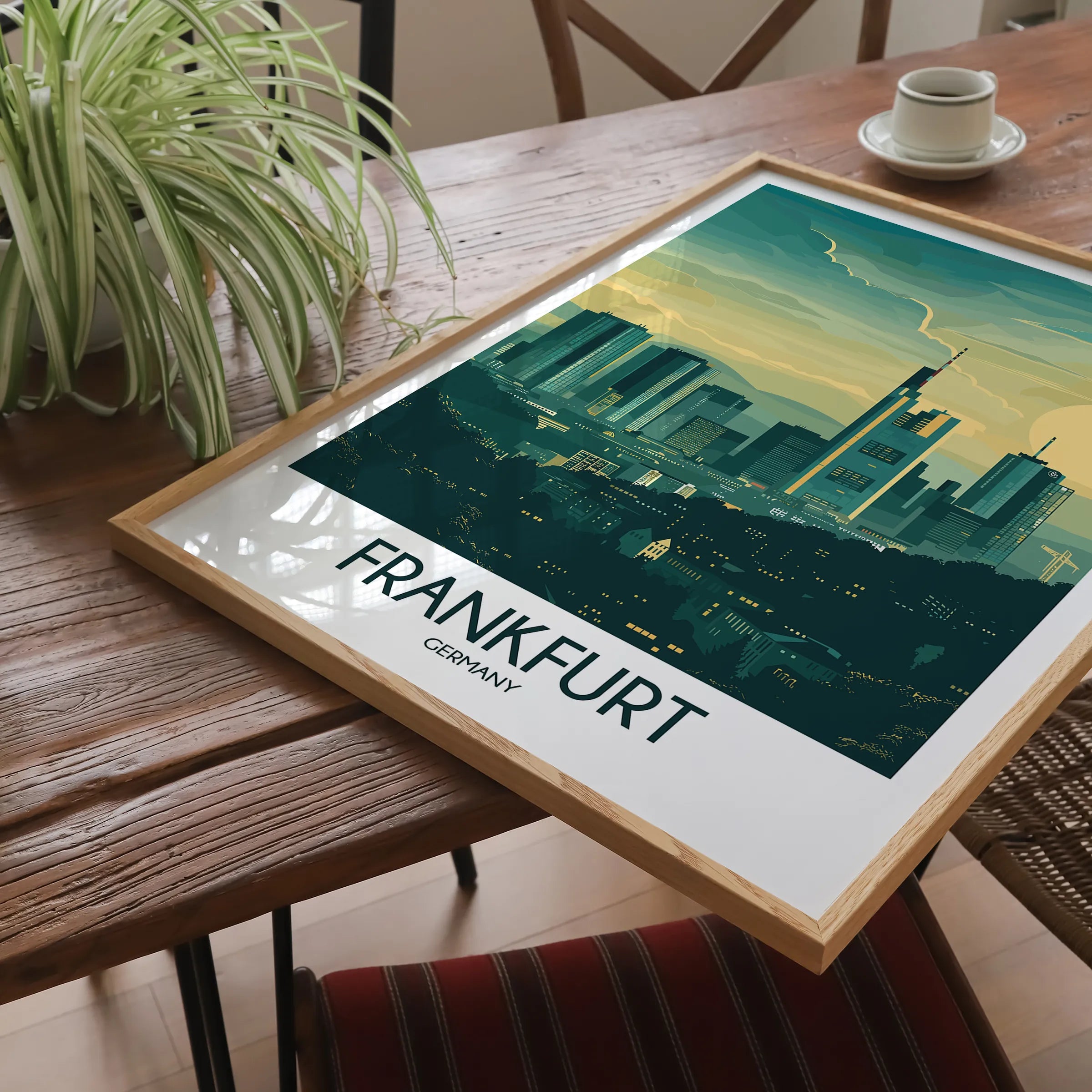 Frankfurt Modern Travel Poster