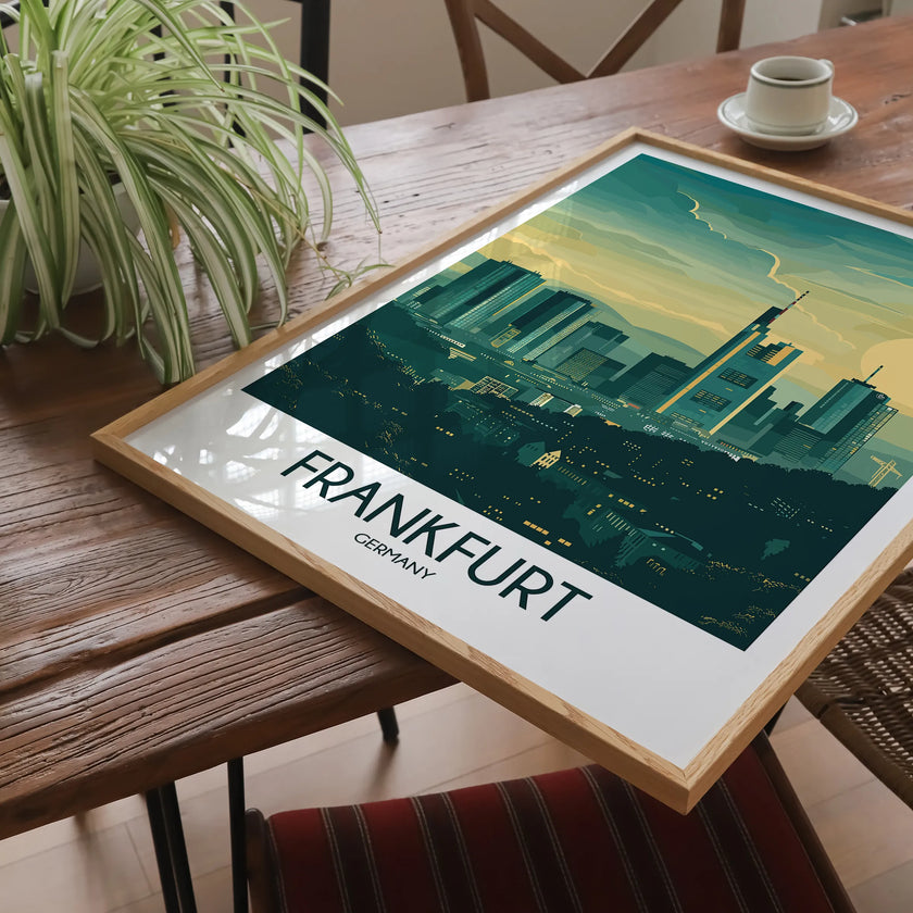 Frankfurt Modern Travel Poster