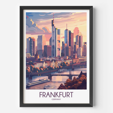 Frankfurt Modern Travel Poster