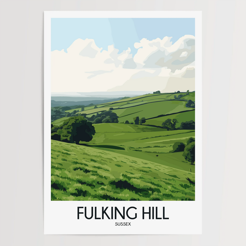 Fulking Hill Destination Art Gift