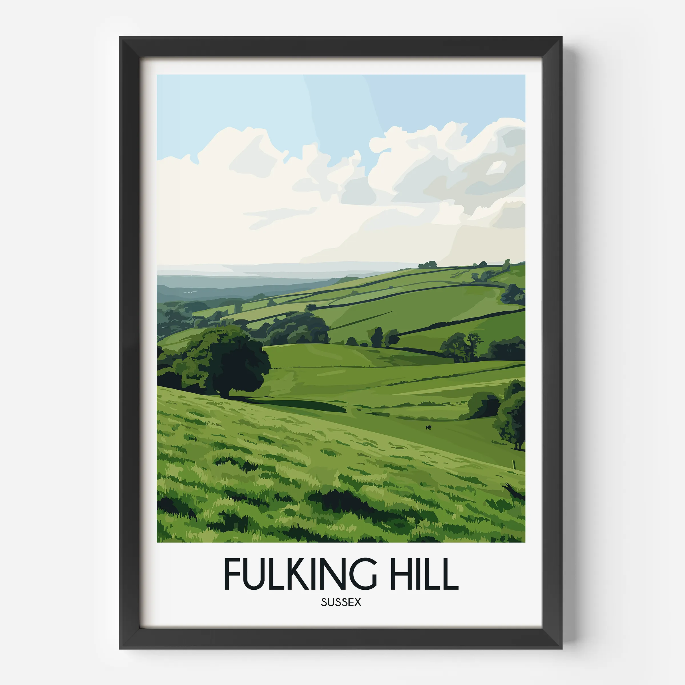 Fulking Hill Destination Art Gift