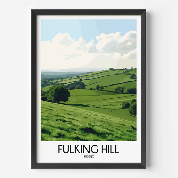 Fulking Hill Destination Art Gift