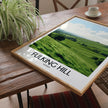 Fulking Hill Modern Travel Poster