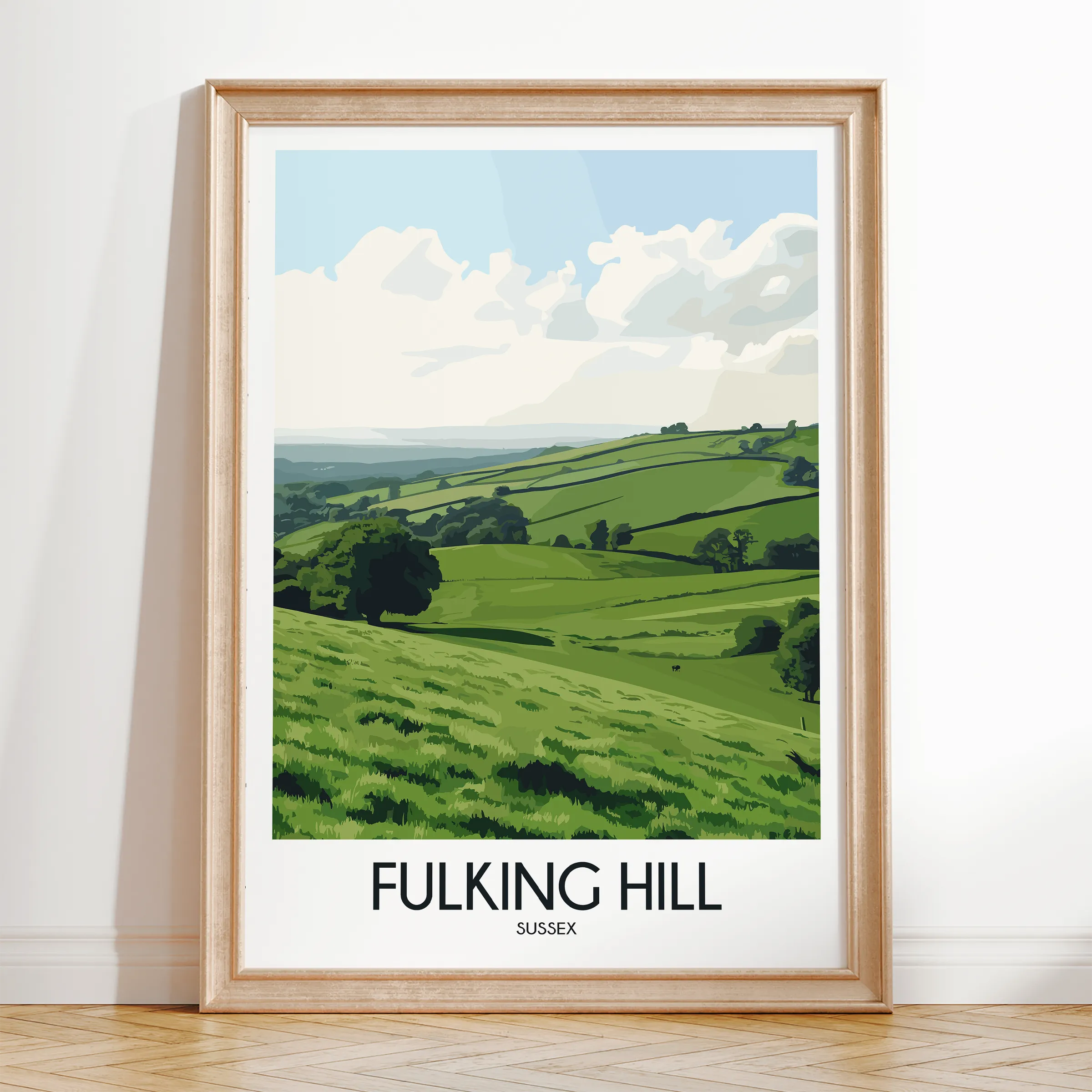 Fulking Hill Souvenir Poster Print