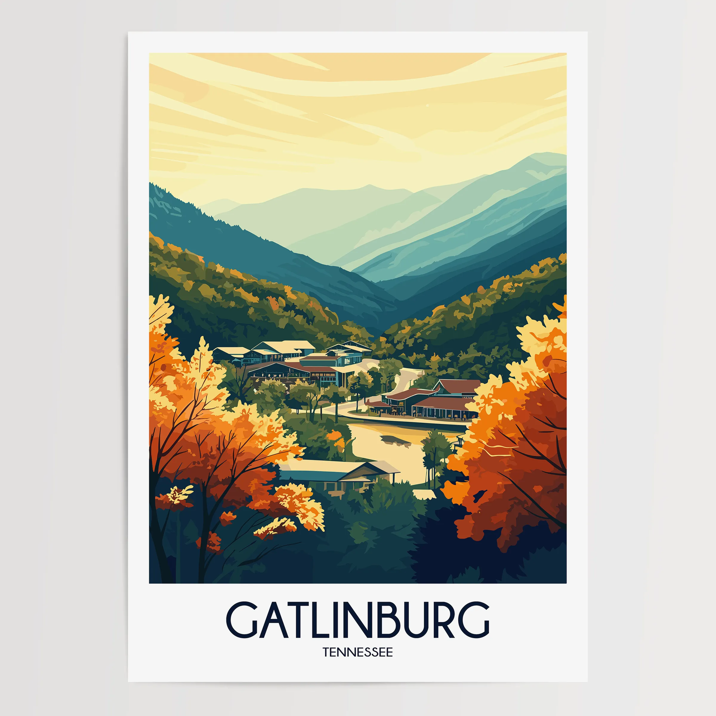 Gatlinburg Minimalist Wall Art