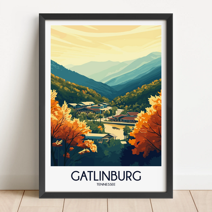 Gatlinburg Modern Travel Poster