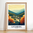 Gatlinburg Retro Travel Illustration