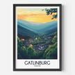 Gatlinburg Retro Travel Illustration