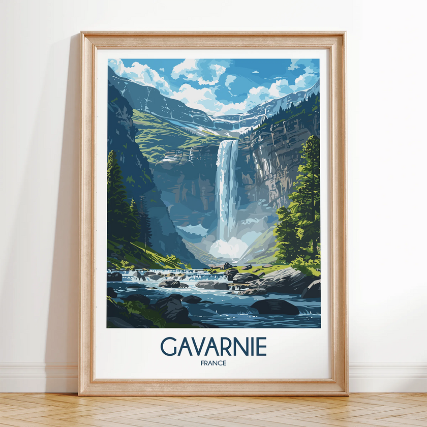 Gavarnie Retro Travel Illustration