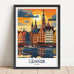 Gdansk Modern Travel Poster