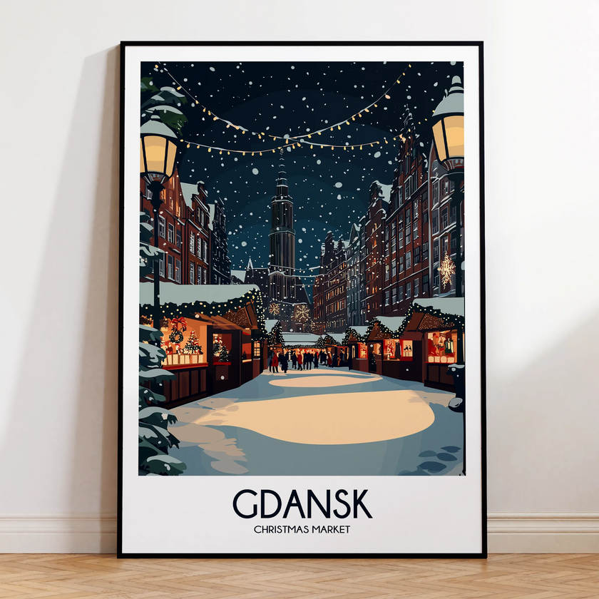 Gdansk Modern Travel Poster