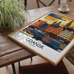Gdansk Retro Travel Illustration