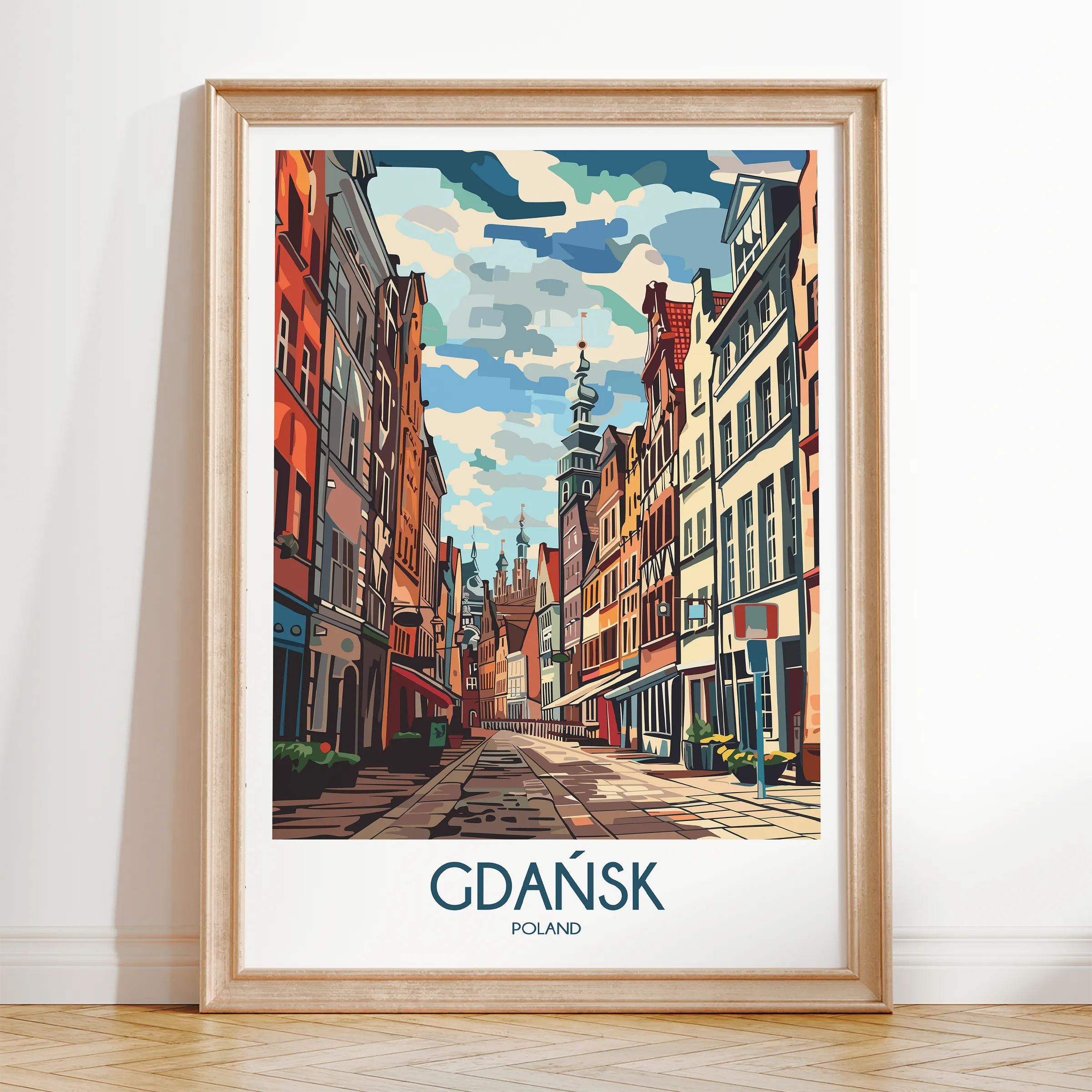 Gdansk Vintage Style Print