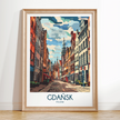 Gdansk Vintage Style Print