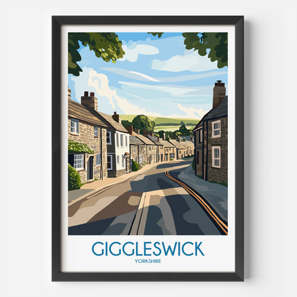 Giggleswick Modern Travel Poster