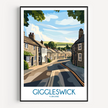 Giggleswick Retro Travel Illustration