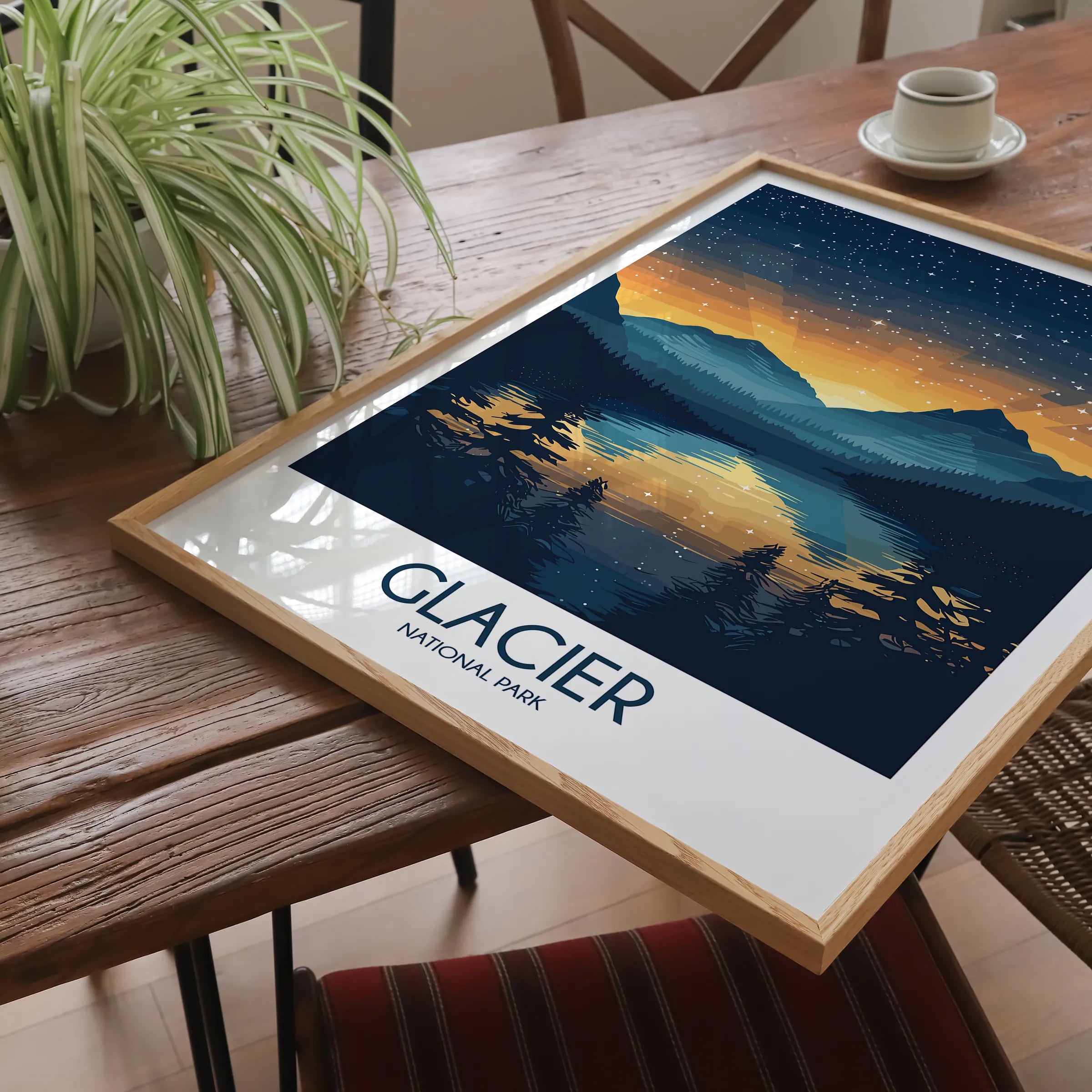 Glacier Modern Travel Poster