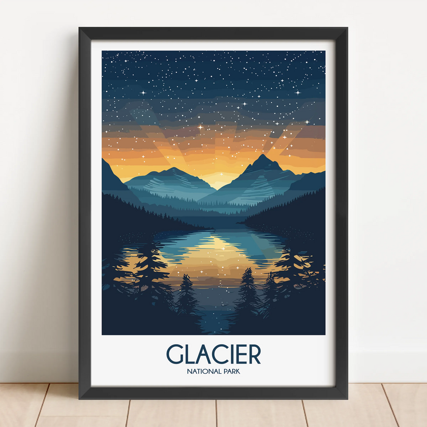 Glacier Scenic Landscape Art