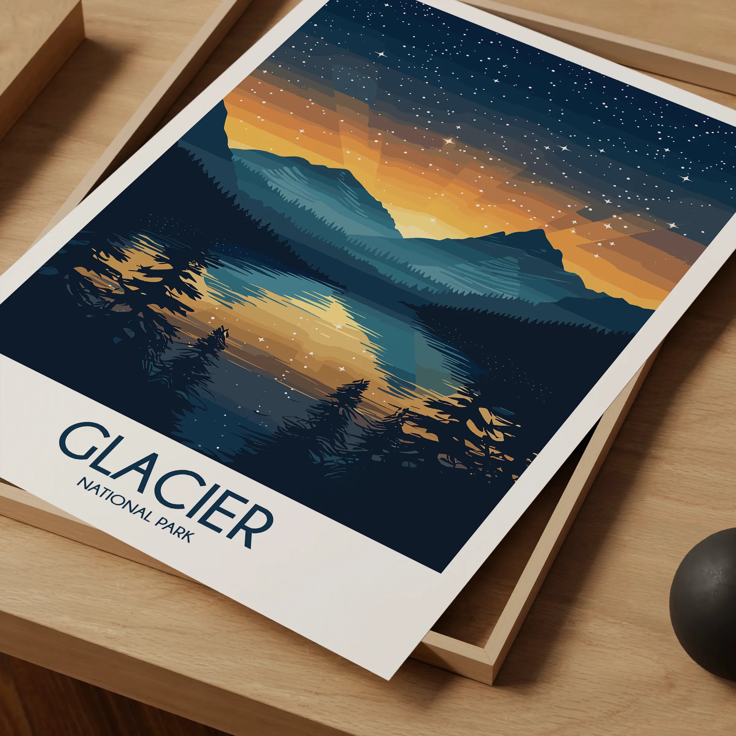 Glacier Souvenir Poster Print