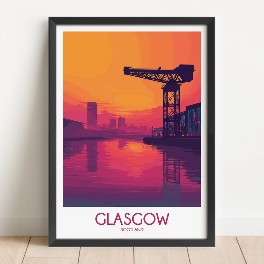 Glasgow Vintage Style Print