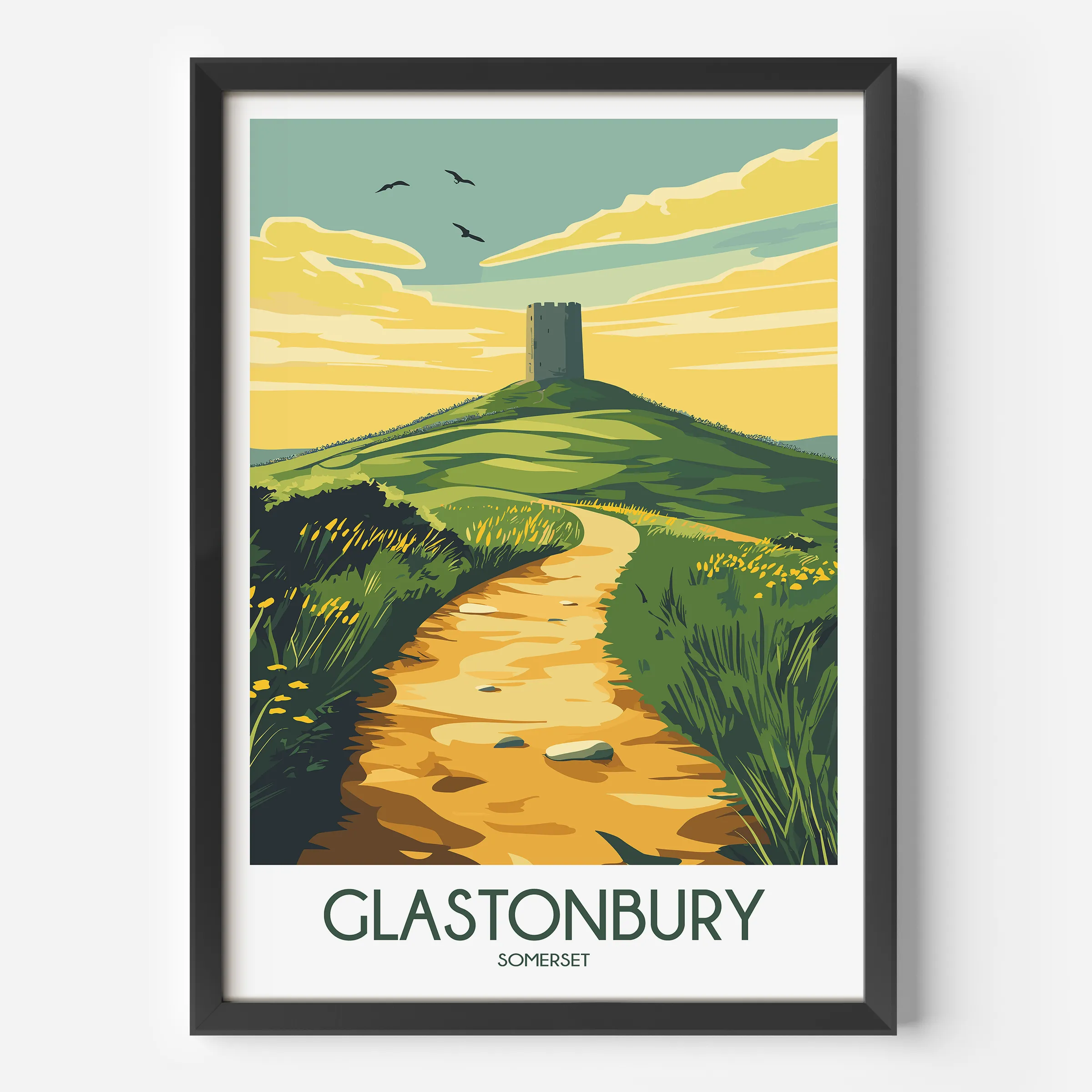Glastonbury Souvenir Poster Print