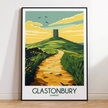 Glastonbury Vintage Style Print