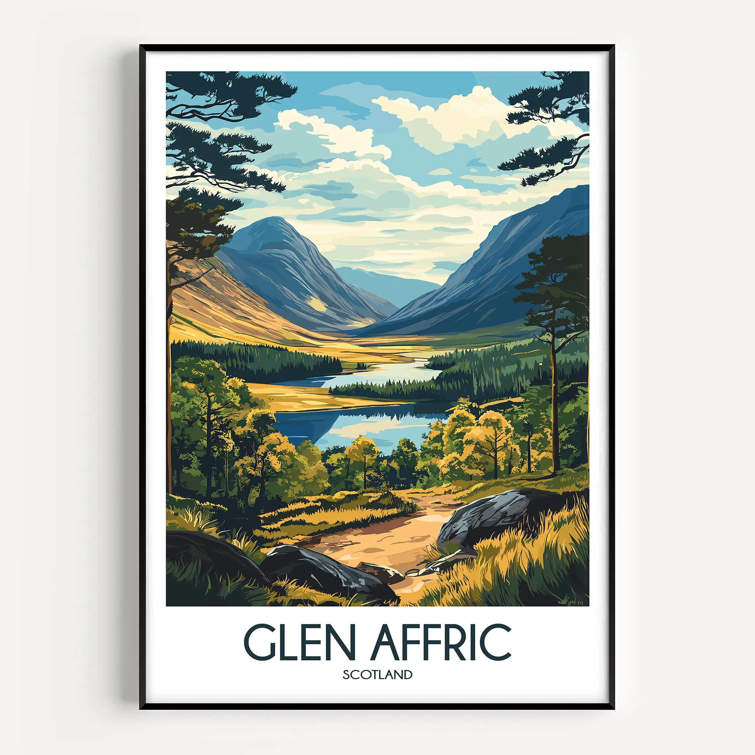 Glen Affric Modern Travel Poster