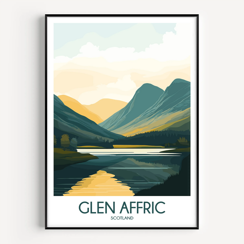 Glen Affric Modern Travel Poster