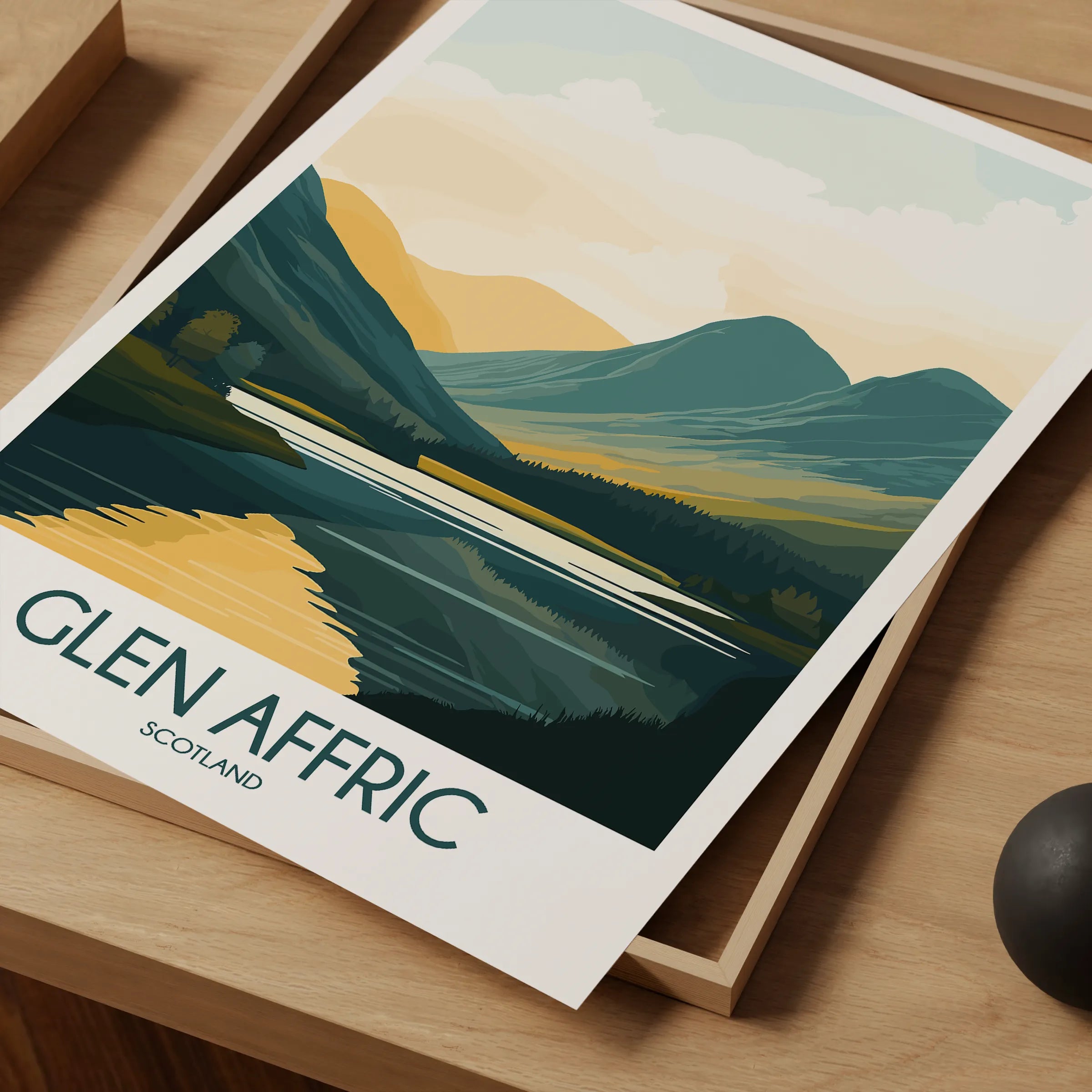 Glen Affric Retro Travel Illustration