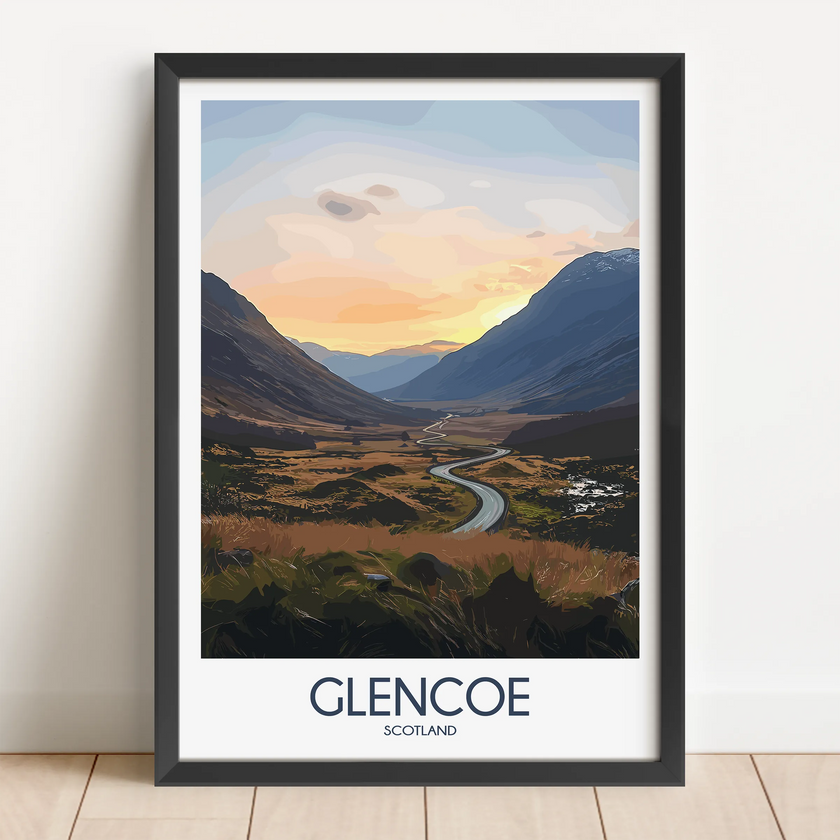 Glencoe Modern Travel Poster