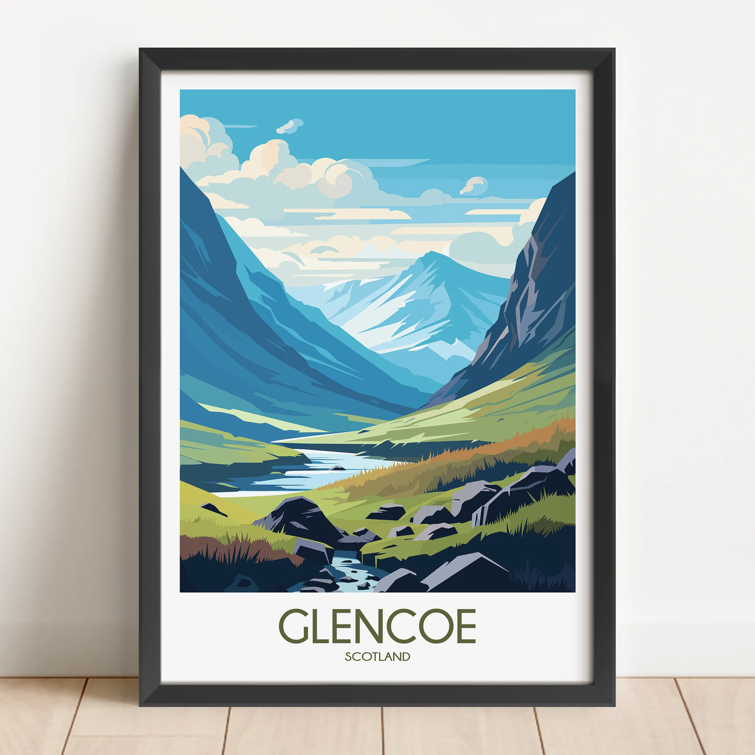 Glencoe Modern Travel Poster