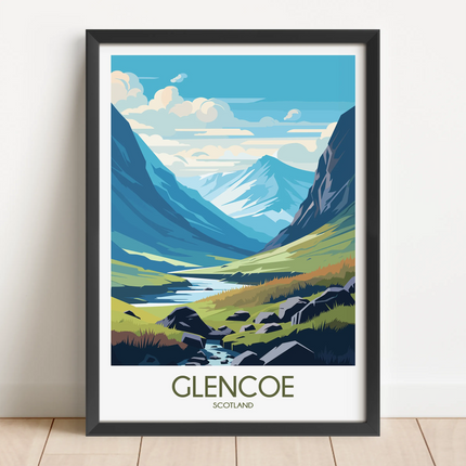 Glencoe Modern Travel Poster