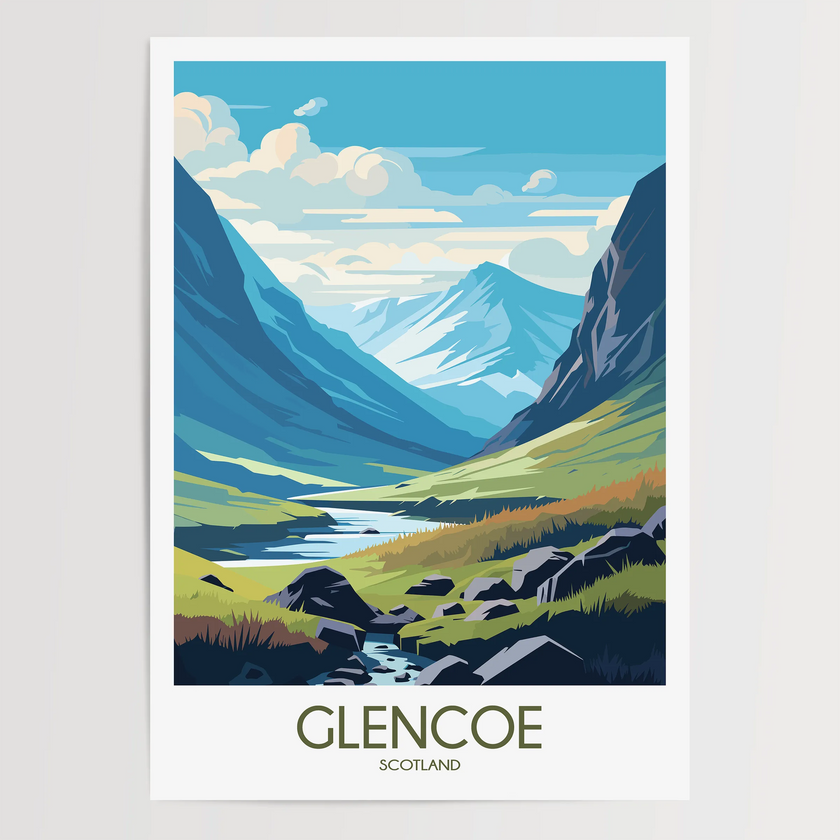 Glencoe Vintage Style Print