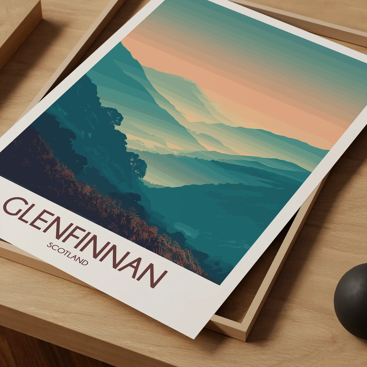 Glenfinnan Retro Travel Illustration