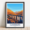 Glenfinnan Retro Travel Illustration