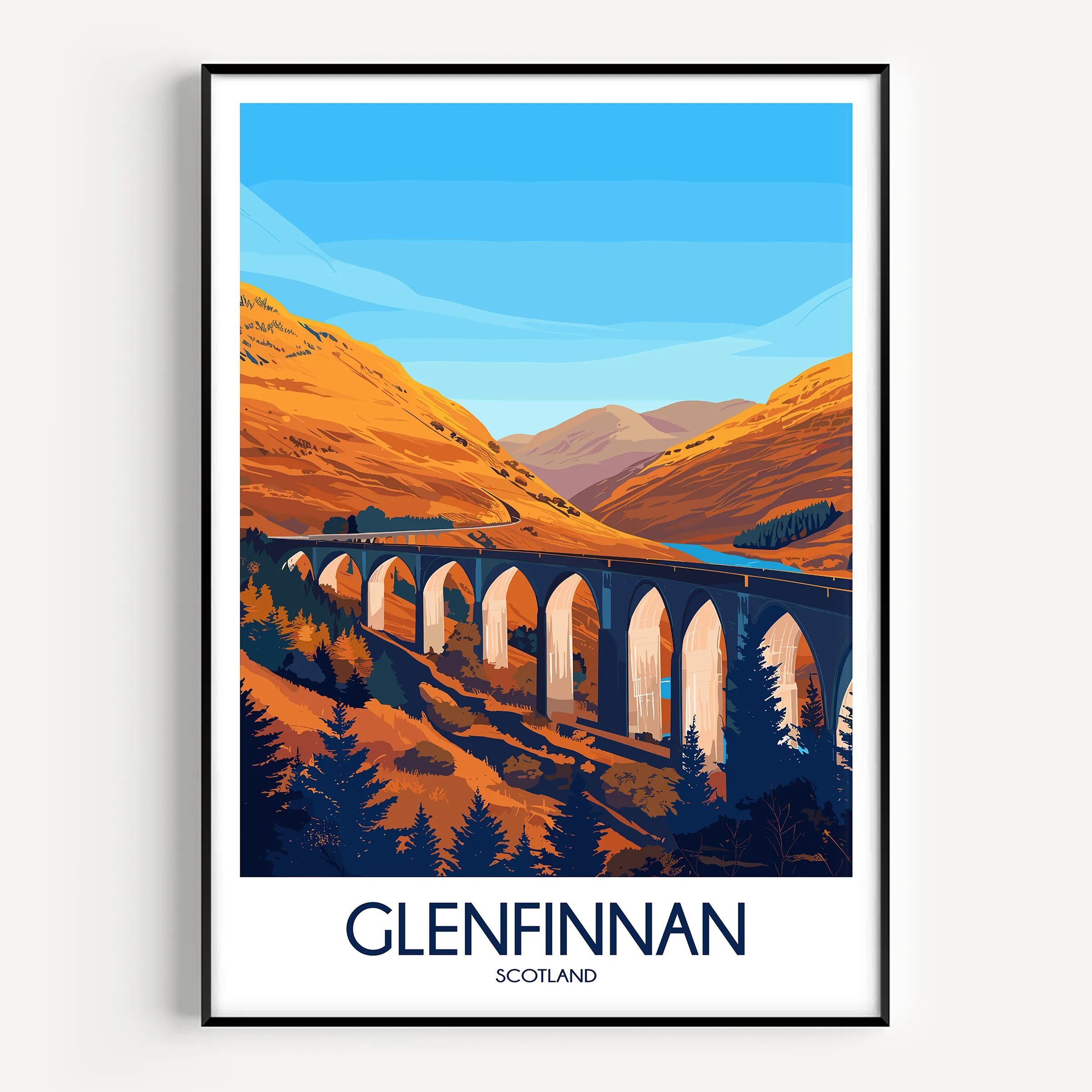 Glenfinnan Scenic Landscape Art