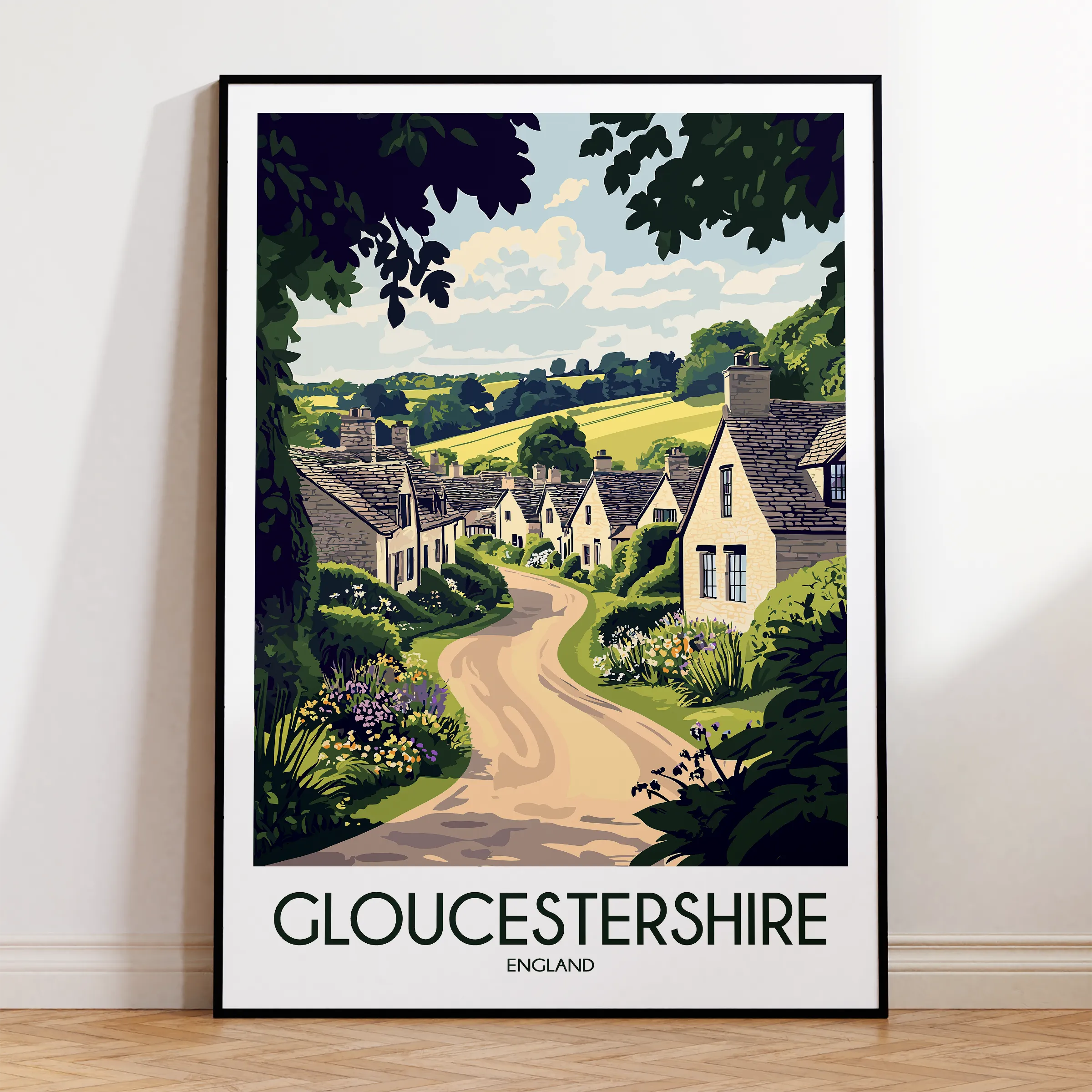Gloucestershire Minimalist Wall Art