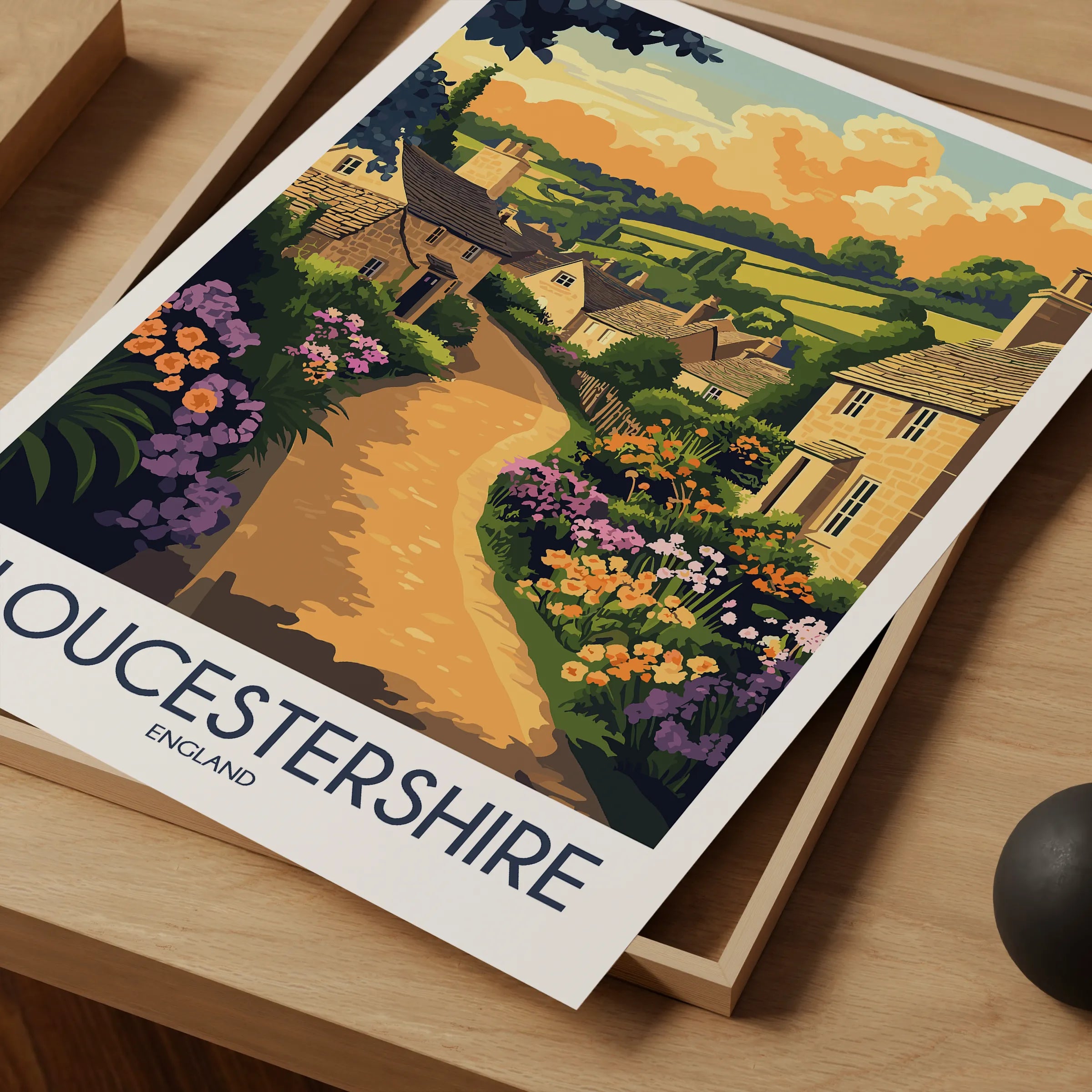 Gloucestershire Modern Travel Poster