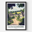 Gloucestershire Modern Travel Poster