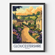 Gloucestershire Retro Travel Illustration