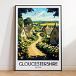 Gloucestershire Retro Travel Illustration