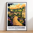 Gloucestershire Souvenir Poster Print