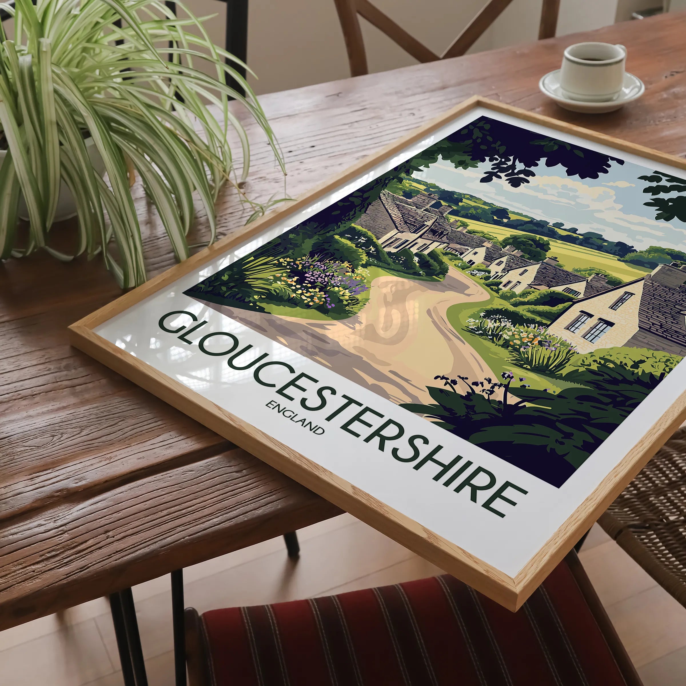 Gloucestershire Vintage Style Print