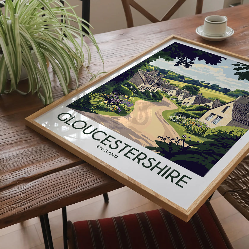 Gloucestershire Vintage Style Print