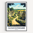 Gloucestershire Vintage Style Print