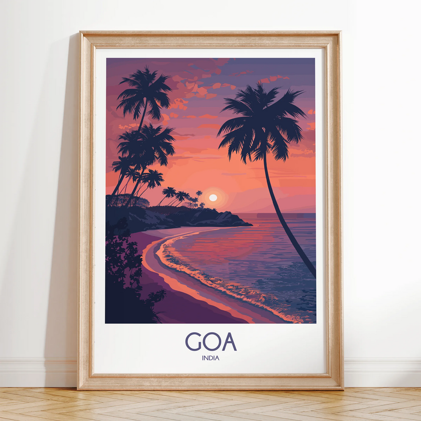 Goa Retro Travel Illustration